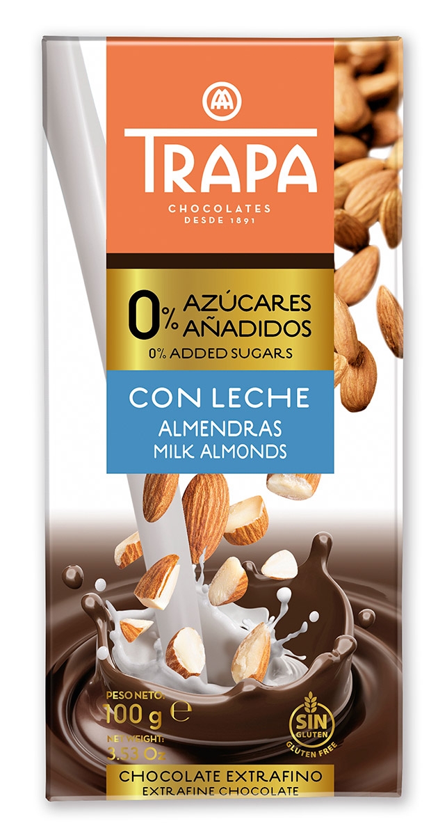 0% azúcares added sugars milk with almonds