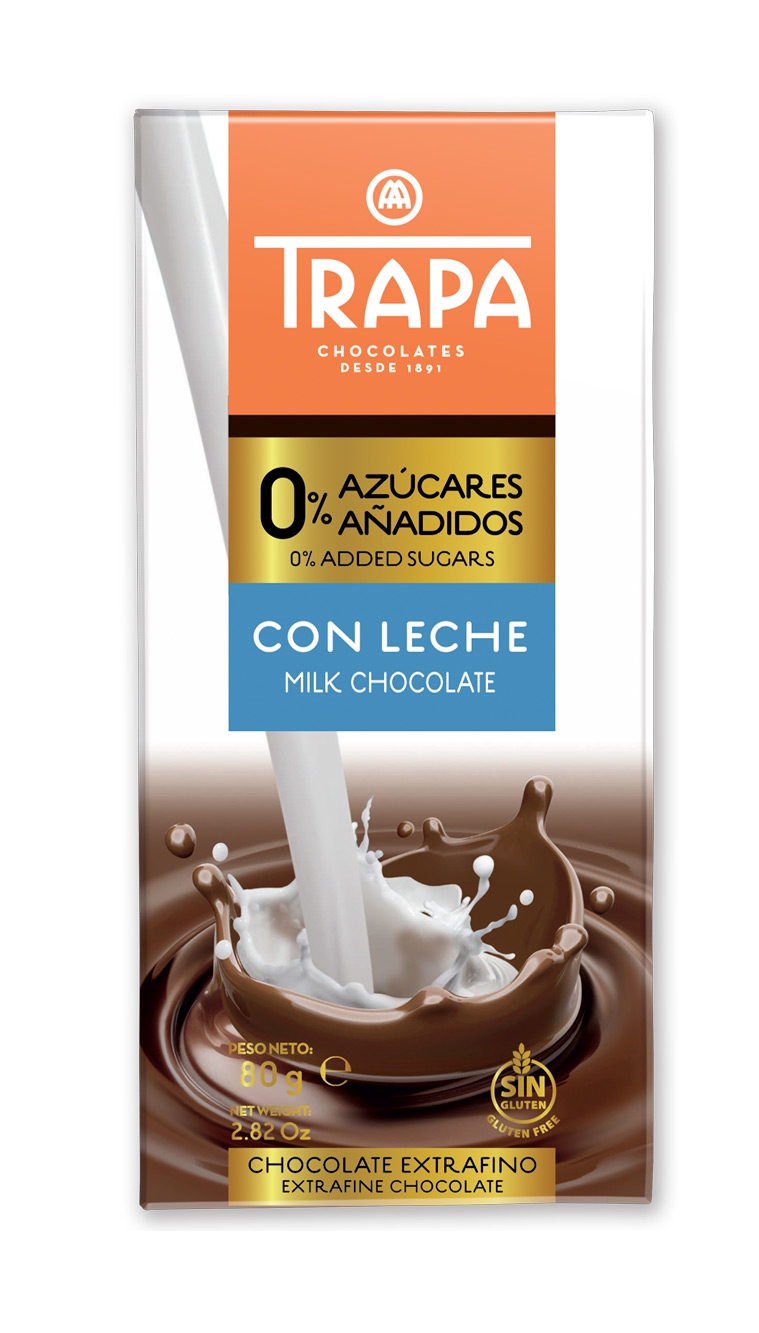 0% azúcares añadidos con leche